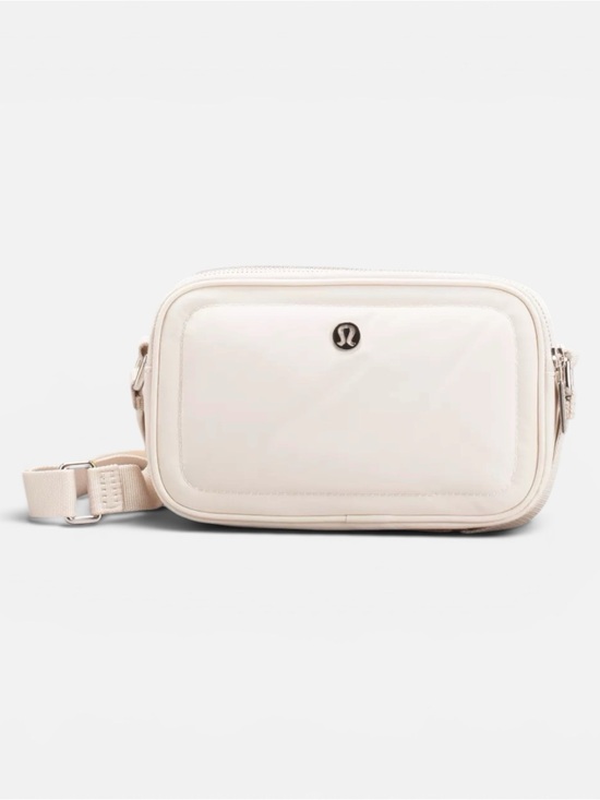 lululemon athletica Handbags - Lululemon Crossbody Camera Bag White Opal Adjustable Strap